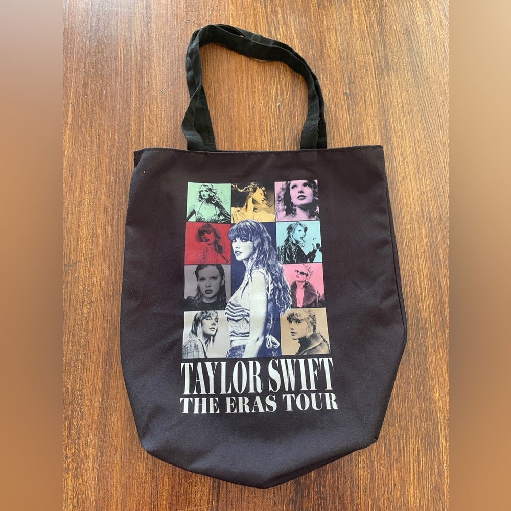 Taylor Swift The Eras Tour Black Tote Bag